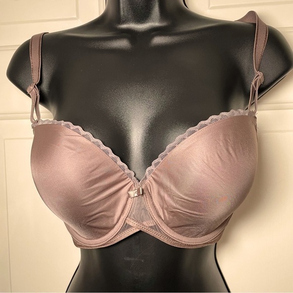 Paramour by Felina 42DDD Peridot Contour Underwire Bra 225073 Mink Lace & Mesh - Picture 1 of 14